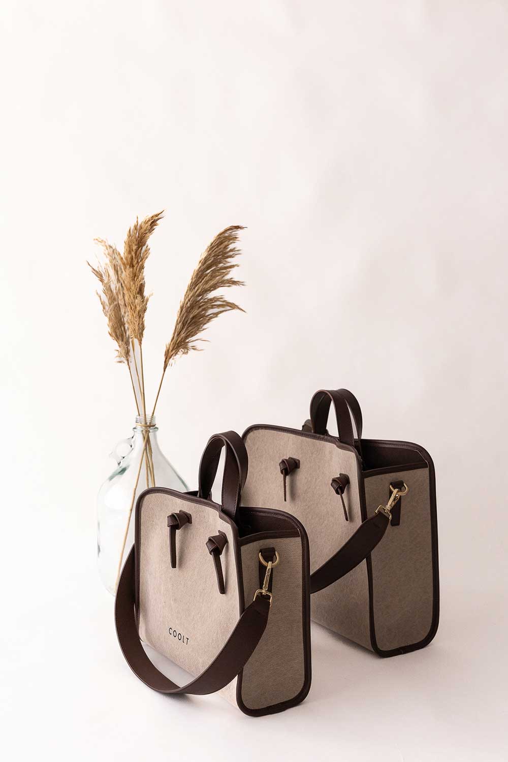 coolt, tote bag natural canvas midi, fashion made in italy